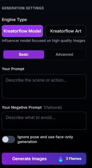 Generate Images Button